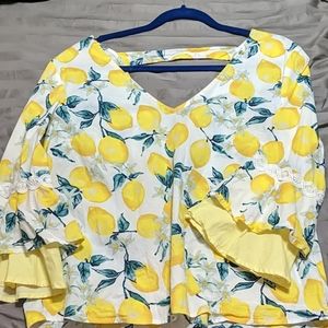 Lemon ruffle shirt